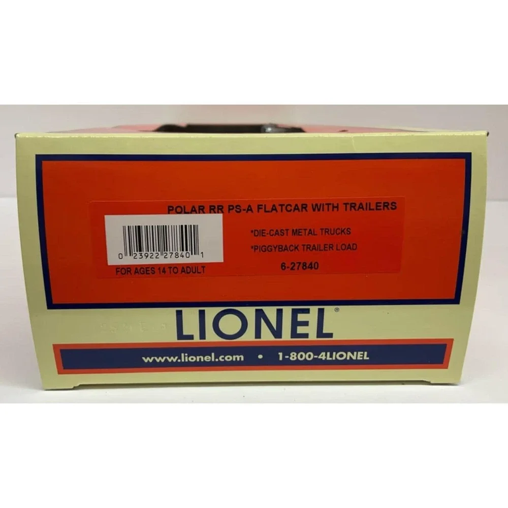 Lionel No. 6-27840 - Polar Railroad PS-A Flatcar w/Trailers
